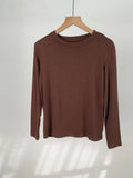 Zingj Comfortable Super Soft Modal Cotton Long Sleeve T-Shirt Women's Spring New Solid Color Round Collar With A Bottom