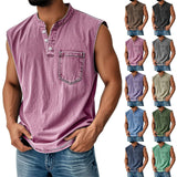 Explosion Sleeveless T-Shirt Young Men's Casual Trend Open The Door Wisht