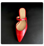Korea Net Red Pointed Half Slippers 2020 Summer New Silver Color Baotou Flat Slipper Women's Slipper