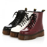 New Autumn And Winter Martin Boots Thick-Sley Fashion Women's Leather Short-Skin Shoes For A Long