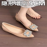 Flash Drill In The Raised Small Fragrant Wind Tip Single Shoes Women 2025 Summer New Pedal Soft Bean Bean Bean