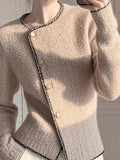 Version Of The Round-Neck Simple Cardigan Sweater Coat Women Autumn 2025 Autumn And Winter Dress New Temperament Reduction Lady