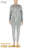 Autumn Sporty Women's Set Hooded Sweatshirt Jogger Pants Set Activewear Tracksuit Two Piece Set Print Fitness