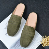 Bottom Half Slippers Women Fashion Side Head Casual Lazy Outside Wearing Muller Shoes Size