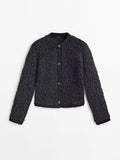 Women's New 3 Color Button Wool Yarn Knitted Cardigan