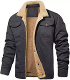 Men's Autumn And Winter New Men's Velvet Cotton Jacket Work Jacket Casual Jacket Men's