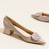 Temperament Net Red Fashion Sharp Thick Heel Single Shoes Women 2025 New Shallow-Mouthed Comfortable Career Heel High