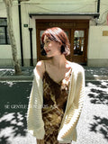 Xixi 13 Line 2025 Autumn New White Standard Korean Version Of Hollow Knitted Sunscreen Hooded Shirt