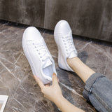 Bottom Small White Shoes Women 2025 Spring And Autumn New Fashion White Students Round-Headed Shoes Street Single