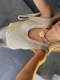 New Set Hollow Knitted Knitting Summer Vest Loose Sleeveless Vest Sexy V-Neck Top