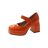 Temperament Coarse Retro Single-Shoe Women In The Fall Of 2025 New Bright And Shallow Students Mary Jane Small Leather