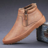 9152 Winter Martin Boots Men's High-Help Leisure Trend With Leather Shoes Warm And Velvet Thick Cotton Shoes