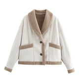 Autumn And Winter Women's Retro Fur Coat Collar Loose Fur Coat Women