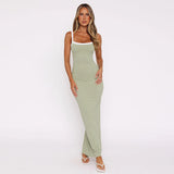 Women's Clothing 2025 Summer New Sexy Bag Hip Sleeveless Slings Hanging Dress