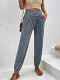 2025 Women's Home Trousers Temperament Casual Loose Bag High Waist Girded Trousers