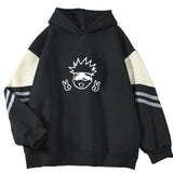 Men's Spring And Autumn 2025 Small-Caping Hooded Blouse Casual Cartoon Prints