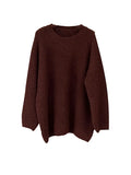 Xixi 2025 Autumn And Winter Loose Long Sleeve Temperament Wool Long Sleeves Solid Color Knitwear Sweater Sweater Women