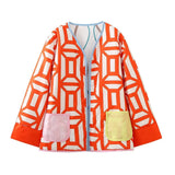 Women's Clothing Two Sides Of The Printed Pocket Decorative Cotton Jacket Jacket