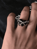 2pcs Heart Decor Cuff Ring-Outfit