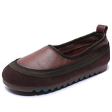 Soft-Soled Leather Single Shoes Spring New Sen With A Foot Pedaled Shoes Leather Flat Women's