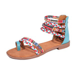 New Summer Bohemian National Style Splicing Splicing Set Roman Women Large-Size Flat