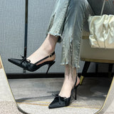 Silk And Satin Bow Bridal Bridal Design Small Master Wedding Dress High Heel Wedding Shoes Hollow Bag Head Sandals