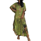 New Beach Resort Sunscreen People Cotton Dyed Flowers Holiday Dress