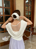 Xixi 13 Lines 2025 Summer New Korean Version Of Temperament Lace Jersey Short-Sleeved Top