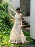 Xixi 2025 Summer New Temperament Apparent Thin High-Rise Half-Dressed Dress Dress Dress