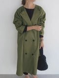 for Women 2022 New Style Round Collar Long Windbreaker Women Casual Women's Autumn Coat Trench Winter Clothes Women