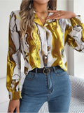 Shooting 2025 Spring And Summer Casual Striped Suit Collar Long-Sleeved Shirt Women's