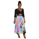 Pieces Set Sexy Autumn Fashion Women Sets 2023 Female Tops Floral Print Long Sleeve Shirt Elastic Waist Long