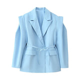 New Fashion Temperament Pad Long Sleeves Waistband Strap Shoulder