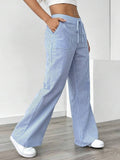 New Striped Trousers Casual Street Fashion Loose Broad-Legged
