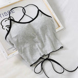 Corduroy Backless Crop