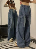 Tie Strap Baggy Cargo JeansOutfit