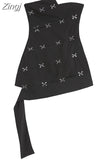 Women Y2k Mini Dress Holiday Party Sleeveless Sexy Dress Korean Black E-girl Vintage Female Elegant Fashion Design