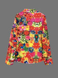 Spring And Summer New Women's Button-Print Casual Shirt