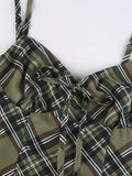 Lining Checkered Print Mini Dress- Outfit