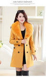 Autumn And Winter Large-Size Hairy Women's Coat Double Buckle Ebay Big Coat