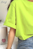 Sleeve T-shirts Women Summer Embroidery Loose Korean Style Simple All-match Trendy Causal Chic Girls Ins BF Tees Daily