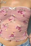Women Y2K Lace Strapless Tube Tops Off Shoulder Bustiers Crop Tops Aesthetic Backless Slim Fit Tank Vests