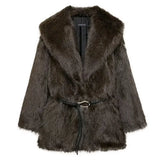 Women's Clothing Explosion Autumn And Winter Street Fashion Faux Fur Warm