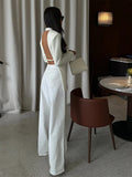 2025 Autumn And Winter New Solid Color Back Hollow Slimming High-End Design Blazer