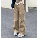 Ruched Khaki Baggy Cargo PantsOutfit