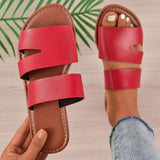 Summer New Font Slippers Women's Casual Sandals Flat Bottom Large Beach