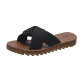 Red Flat Bottom Fashion Cool Slippers Women 2025 New Summer New INS Tide Thick Bottom Outside Wearing Hot Beach