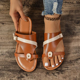 Color-Pined Flat-Bottomed Slippers Women Wearing Rivets Light Beach Cool