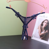 Transparent Open-File Hot Thong Trousers Lady Low-Rise Open-End T-Thong Trousers Hollow Ultra-Thin Mesh