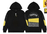 Hoodie Trapstar Letter Casual Street Youth Sweat Cotton Red Black Print Plus Velvet